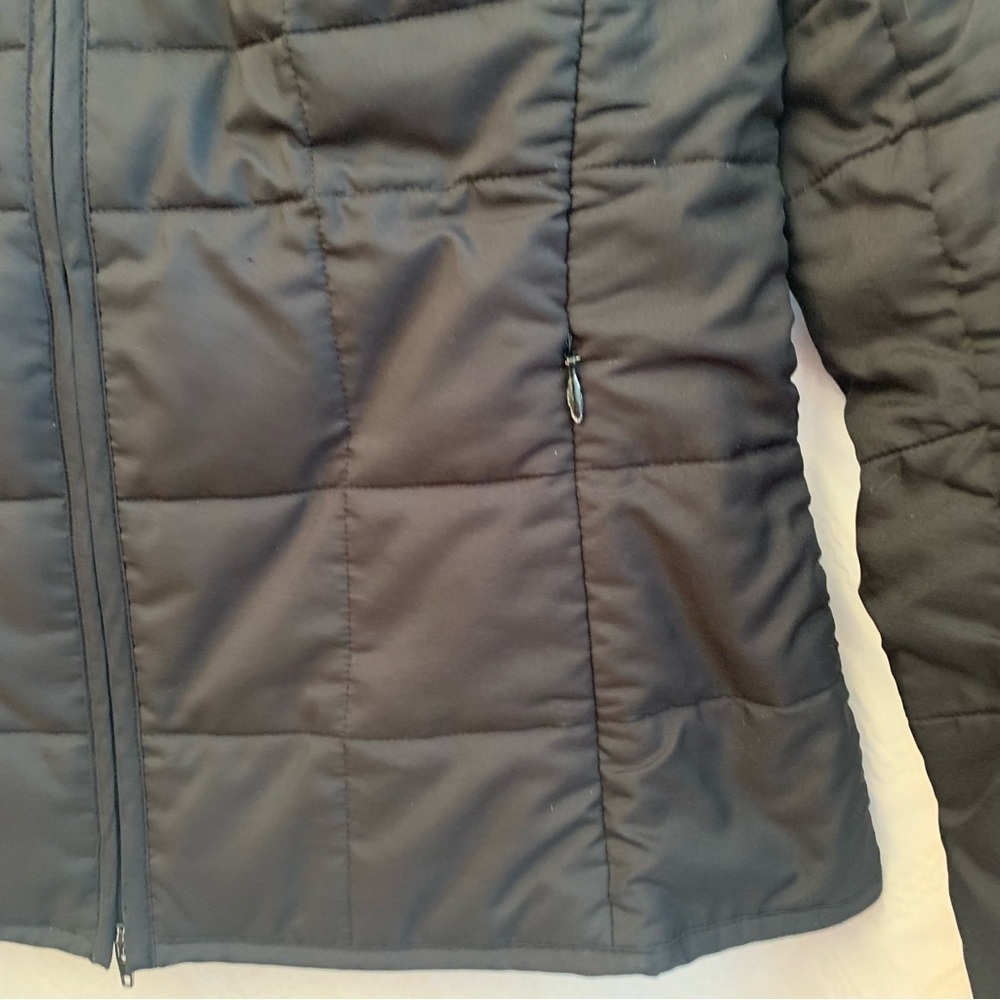 ANN TAYLOR Lightweight Quilted Black Coat - Picture 3 of 5
